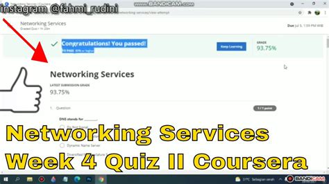 This is a certification course for every interested student. . Networking services quiz week 4